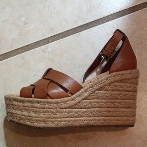 Sam Edelman Brown Wedge Sandals